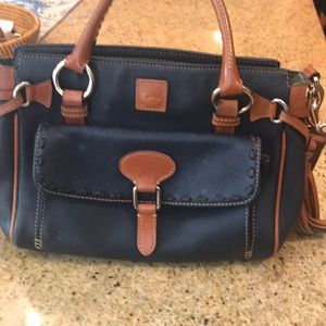 Dooney and Bourke Navy Leather Satchel